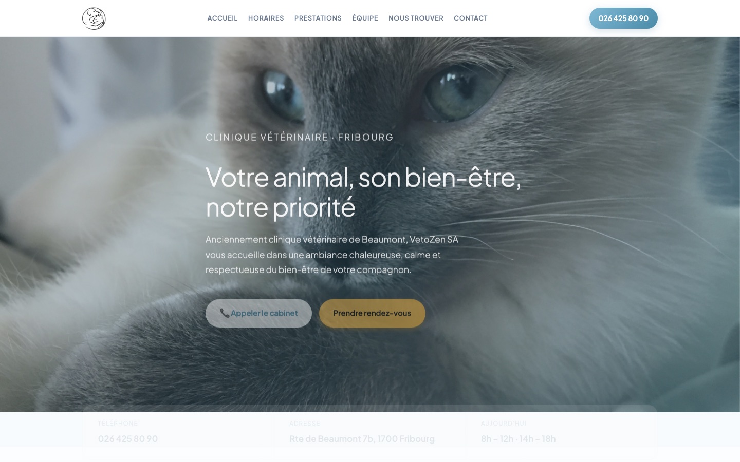 Capture d'écran du site VetoZen